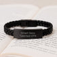 Smart Sexy Talented CPA Gifts for Men, Graduation Unique Interlaced Leather Bracelet from Friends, Family, Coworkers, or Women - Image 3