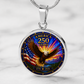 America 250 Years Necklace or Keychain Stained Glass Style USA Commemorative Limited Edition Patriotic Keepsake