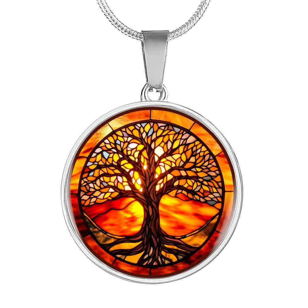 Stained Glass Tree of Life Necklace and Bracelet