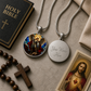 Archangel Michael Necklace or Keychain, Saint Michael Catholic Necklace, Protection Jewelry, Religious Keepsake Gift