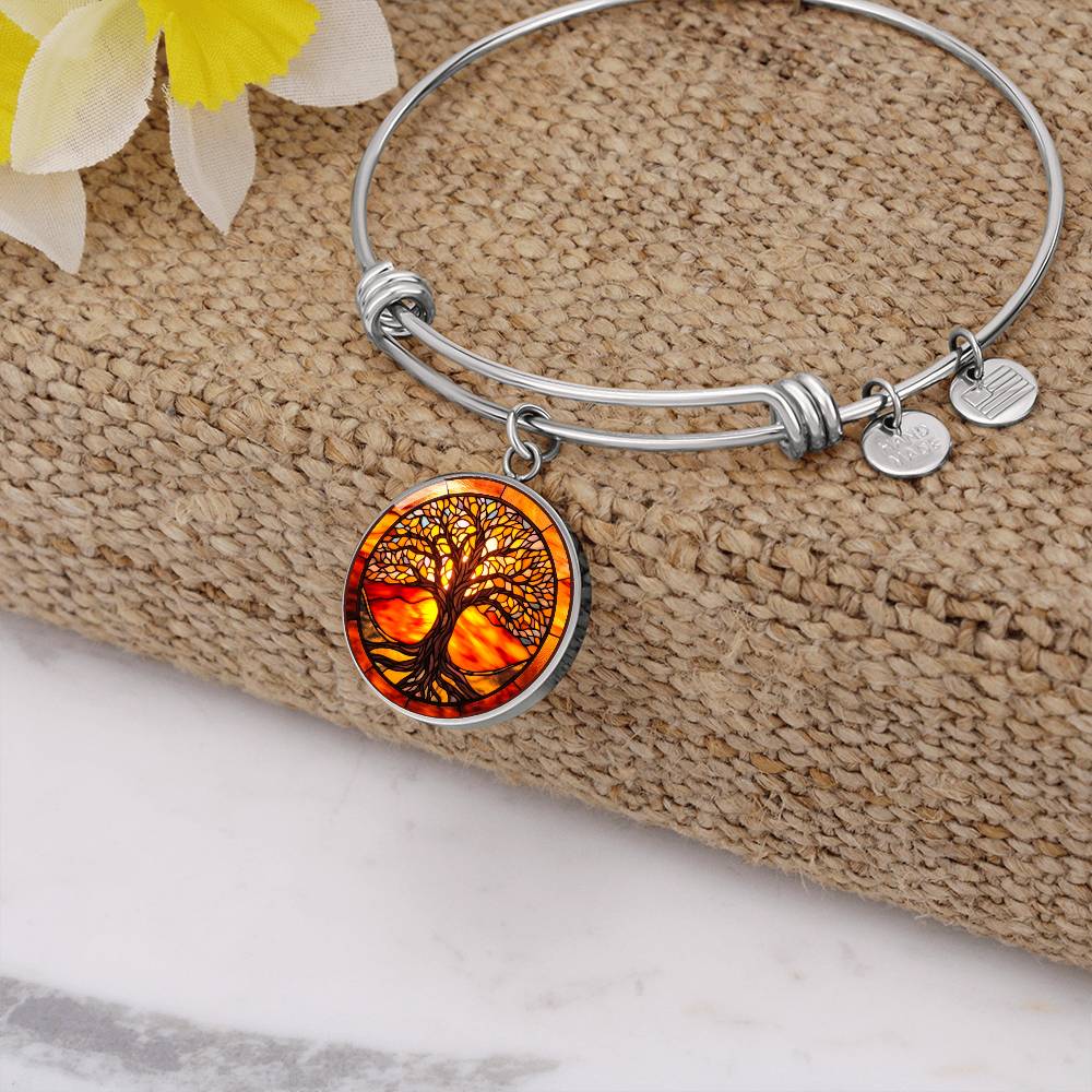 Stained Glass Tree of Life Necklace and Bracelet