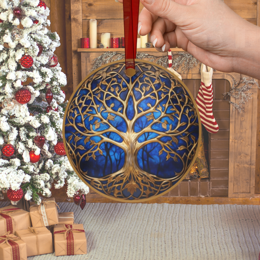 Stained Glass Style Tree of Life Ornament, Keychain, Necklace, and Plaque