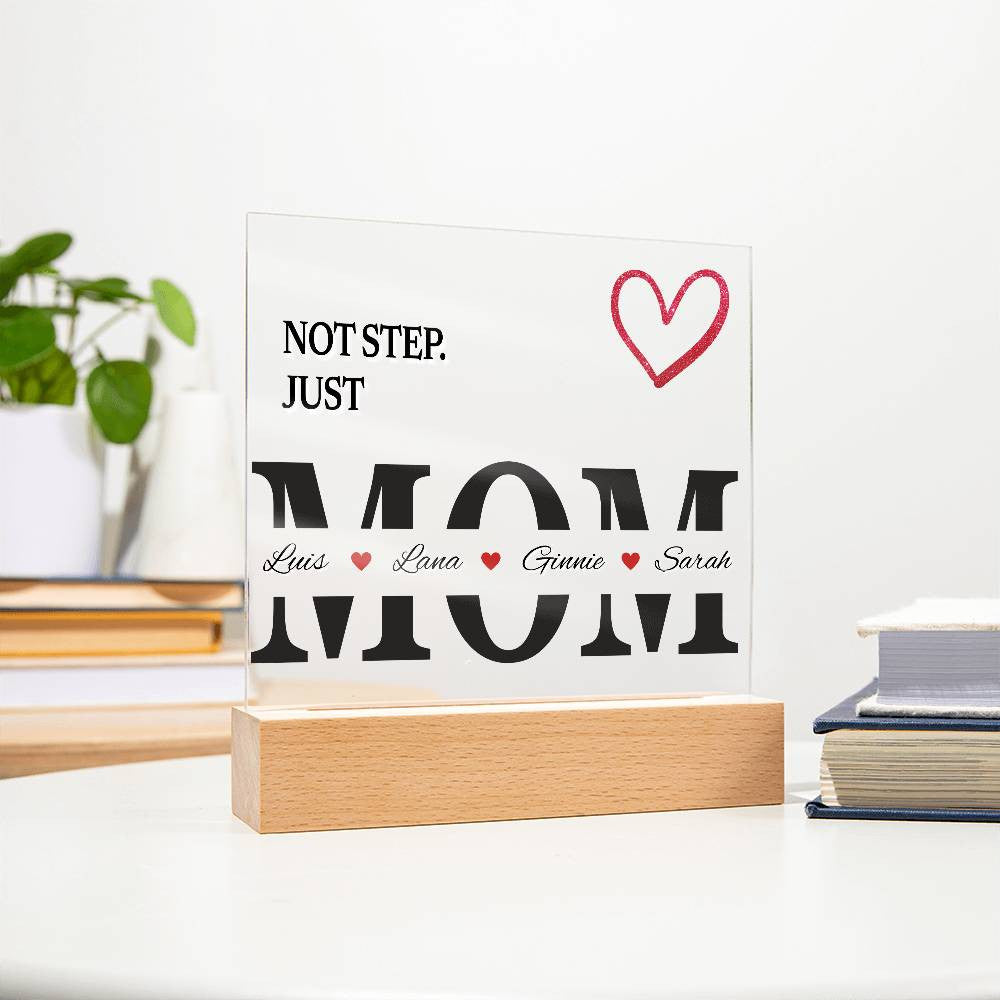 Personalized Just Mom Plaque