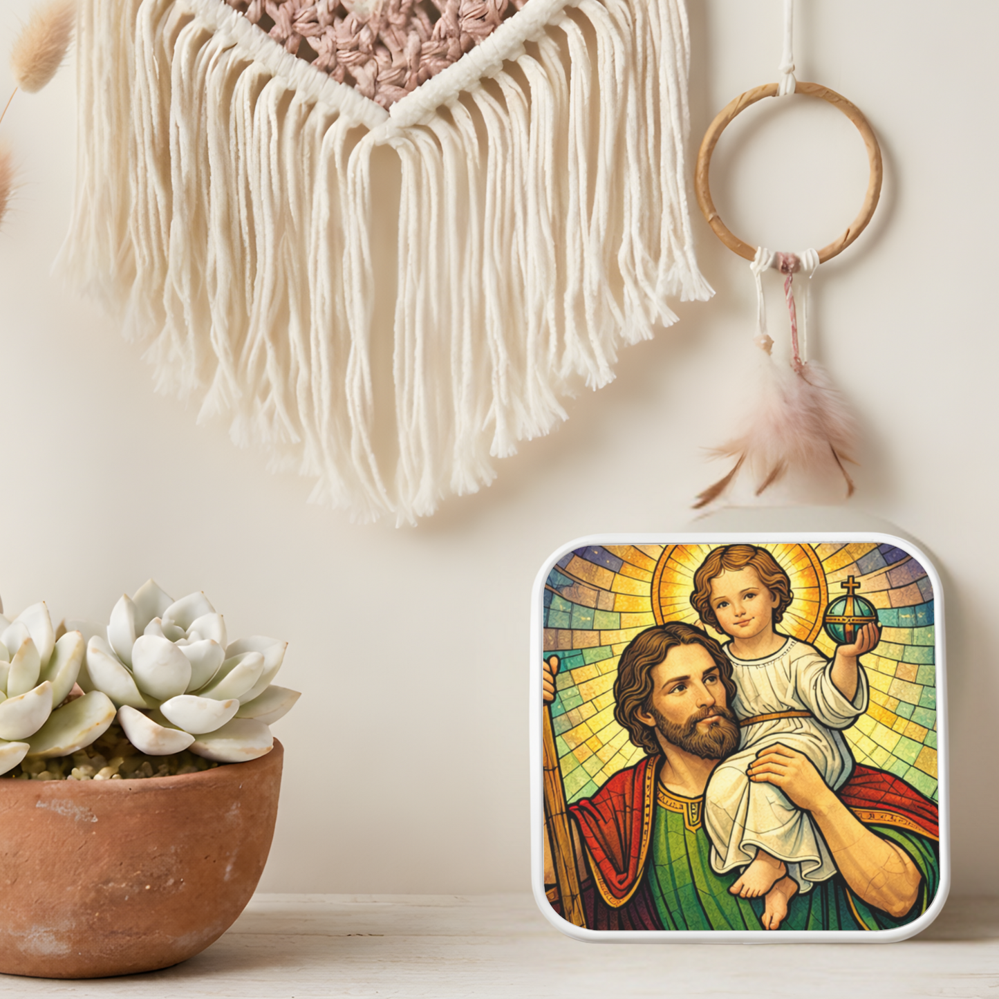 Saint Christopher Necklace or Keychain, Patron Saint of Travelers Jewelry, Catholic Travel Protection Pendant