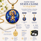 Virgin Mary Necklace or Keychain, Catholic Necklace, Blessed Mother Jewelry, Religious Keepsake Gift
