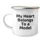 Funny Gifts from Friends for Model Enthusiasts - My Heart Belongs To A Model Camping Mug, Unique Birthday Unique Gifts for Men, Women, or Coworkers - Image 1