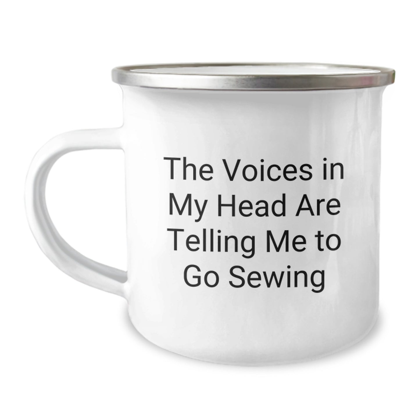 Funny Sewing Gifts for Friends and Family - The Voices In My Head Are Telling Me To Go Sewing Christmas Unique Mugs for Sewing Enthusiasts - Image 1