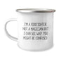 Firefighter Humor Mug, Gifts from Friends for Firefighter Graduation, I'm Not a Magician, Funny Camping Mug - Image 1