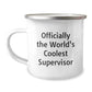 Funny Supervisor Gifts for Men, Officially The World's Coolest Supervisor Camping Mug, Unique Christmas Unique Gifts from Friends - Image 1