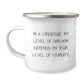 Funny Concierge Gifts from Friends or Family - 'I'm A Concierge. My Level Of Sarcasm Depends On Your Level Of Stupidity.' Camping Mug for Concierge, Unique Christmas Unique Gifts for Men or Women - Image 1