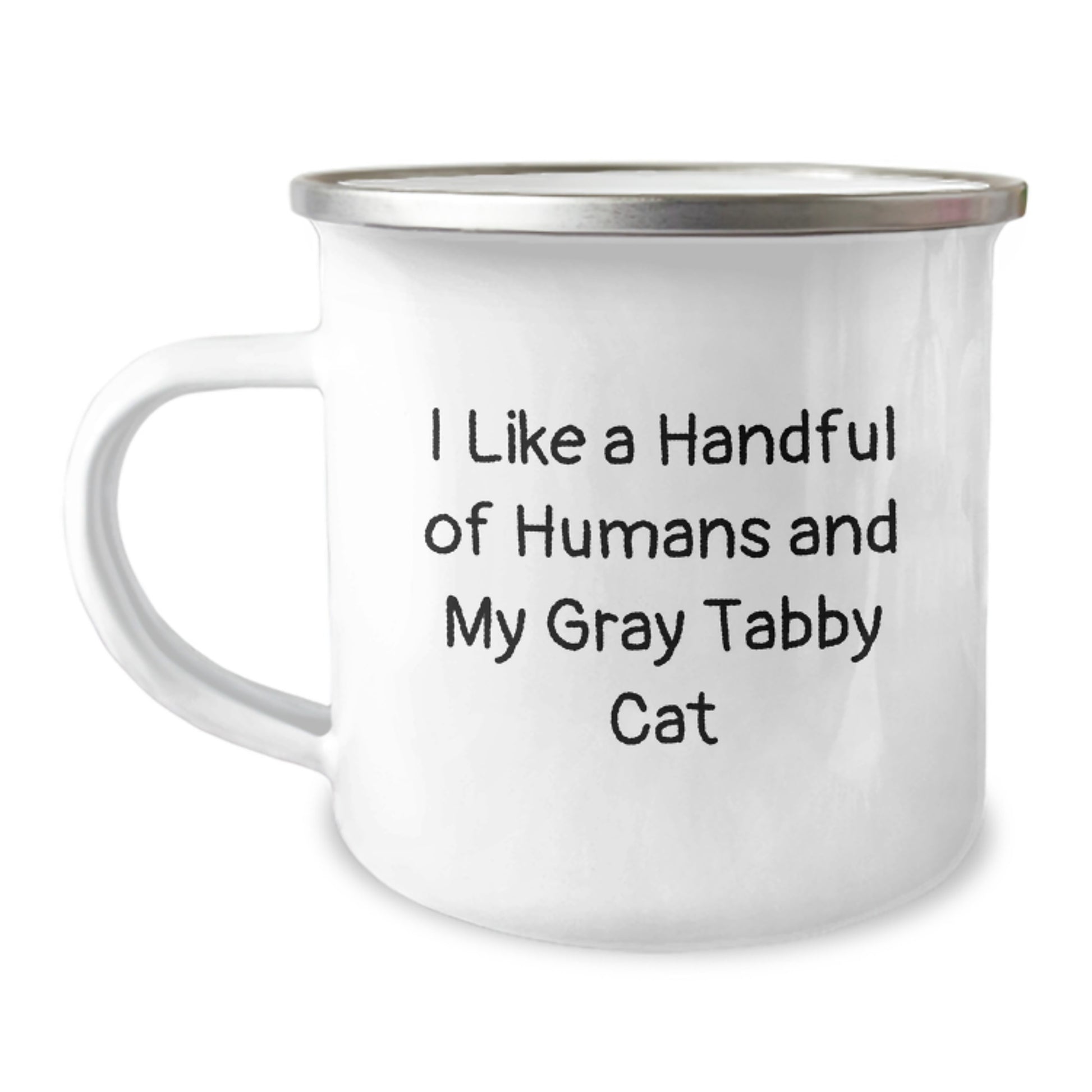 Gray Tabby Cat Camping Mug Funny Quote Gifts for Men and Women, Gifts from Friends and Family, Perfect for Christmas Unique Gifts - Image 1