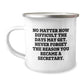 Funny Inspirational Secretary Gifts from Friends - Christmas Unique Camping Mug - Never Forget The Reason You Became A Secretary - Image 1