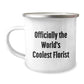 Funny Florist Gifts from Men to Friends, 'Officially The World's Coolest Florist', Camping Mug for Christmas Unique Gifts - Image 1