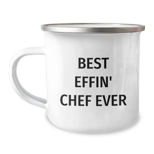 Funny Chef Gifts from Friends for Chefs - Best Effin' Chef Ever Christmas Unique Mugs for Men Women - Image 1