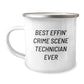 Funny Gifts for Crime Scene Technician - Best Effin' Camping Mug for Him, Christmas Unique Ideas for Men, Stainless Steel Mugs with Enamel Finish - Image 1