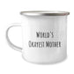 Funny Mother Camping Mug World's Okayest Mom Gift for Mom this Christmas - Image 1