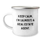 Funny Real Estate Agent Gifts for Men from Friends - Keep Calm I'm (almost) A Real Estate Agent Christmas Unique Mugs - Image 1