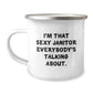 Funny Janitor Camping Mug Gifts from Friends to Janitor for Christmas, 'I'm That Sexy Janitor Everybody's Talking About' Funny Motivational Mug for Janitor, Unique Camping Mug for Janitor Friends - Image 1