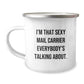 Funny Mail Carrier Gifts for Men from Friends and Family - I'm That Sexy Mail Carrier Everybody's Talking About. Christmas Unique Camping Mug - Image 1
