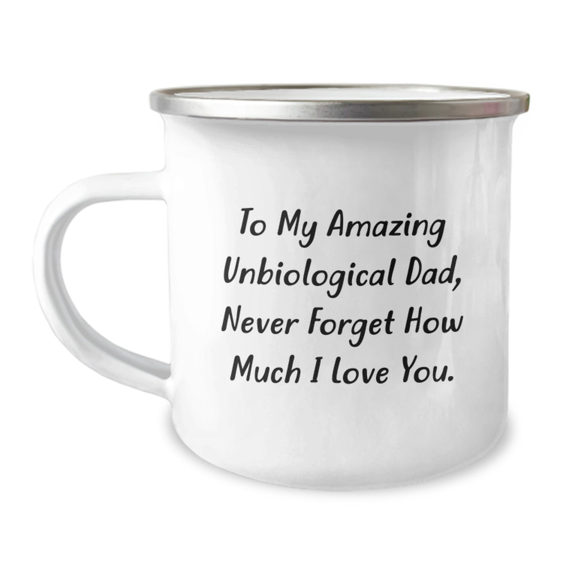 Funny Unbiological Dad Gifts for Men, To My Amazing Unbiological Dad, Christmas Unique Gifts, Camping Mug from Family - Image 1