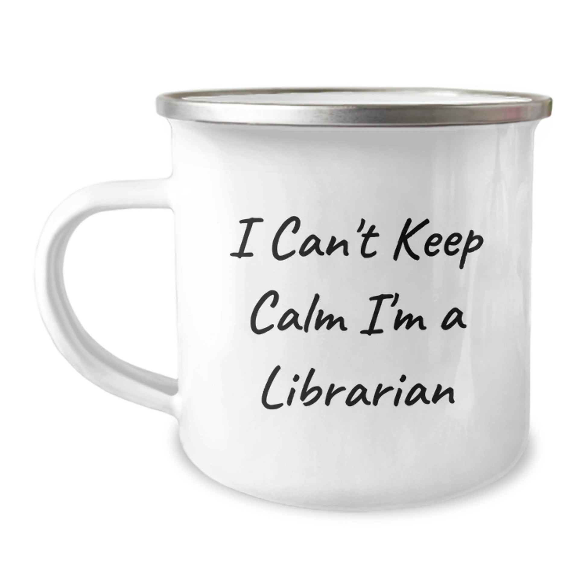 Librarian Gifts from Friends, 'I Can't Keep Calm I'm A Librarian' Funny Camping Mug for Graduation Unique Gifts - Image 1