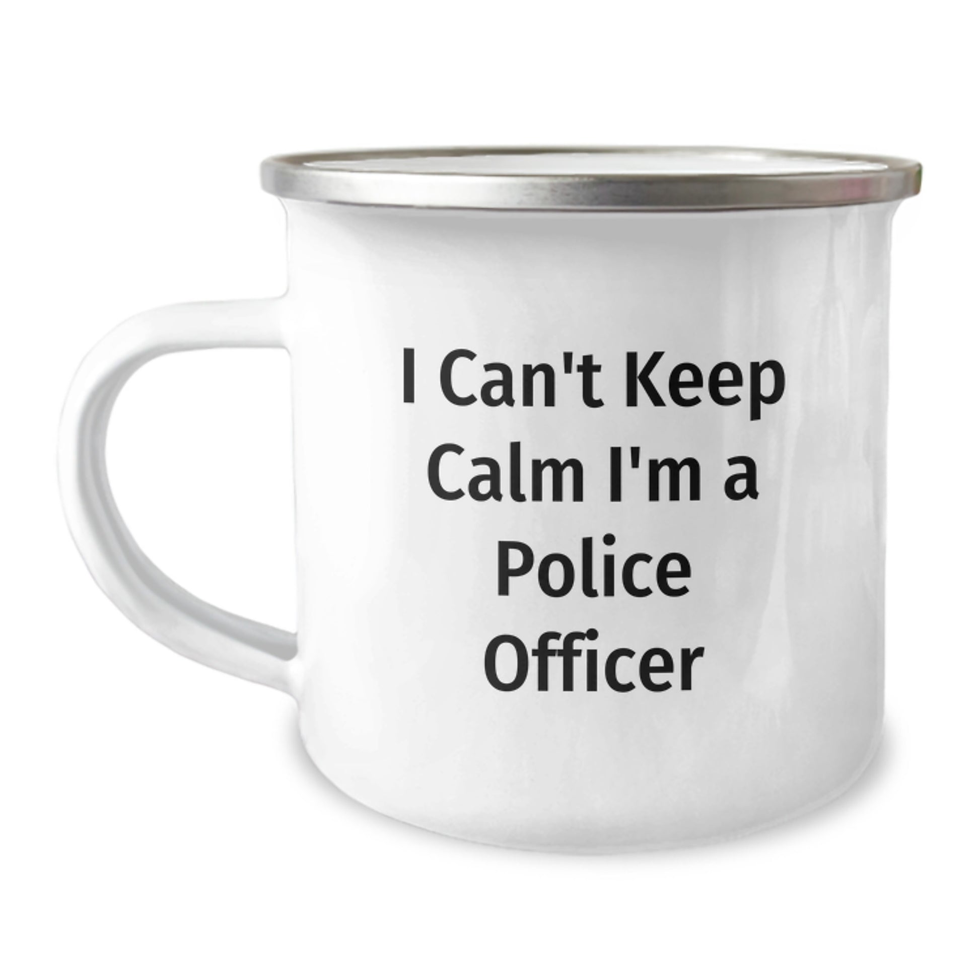 Funny Police Officer Gifts for Men, I Can't Keep Calm I'm A Police Officer Camping Mug, Perfect Christmas Unique Gifts from Friends for Police Officers - Image 1