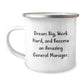 General Manager Gifts, Funny Inspirational Quote, Camping Mug for Birthday, Gifts from Friends, Gifts for General Manager - Image 1
