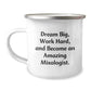 Gifts from Friends to Family - Inspirational Mixologist Camping Mug, Work Hard and Dream Big, Perfect for Christmas Unique Gifts - Image 1