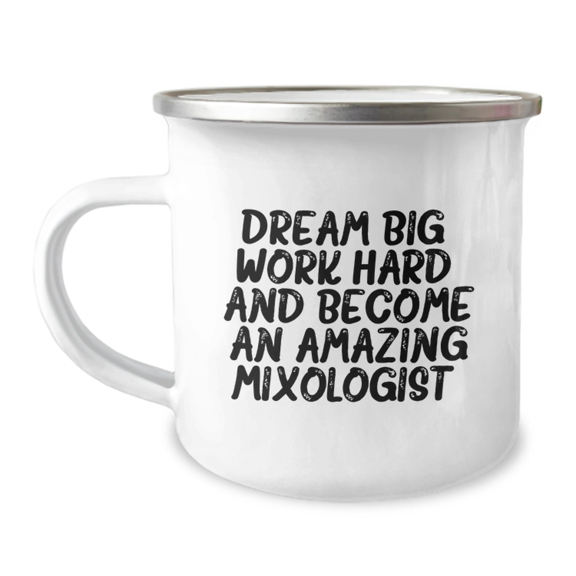 Funny Mixologist Gifts from Friends, Unique Camping Mugs for Christmas, 'Dream Big Work Hard Become An Amazing Mixologist' Quote - Image 1