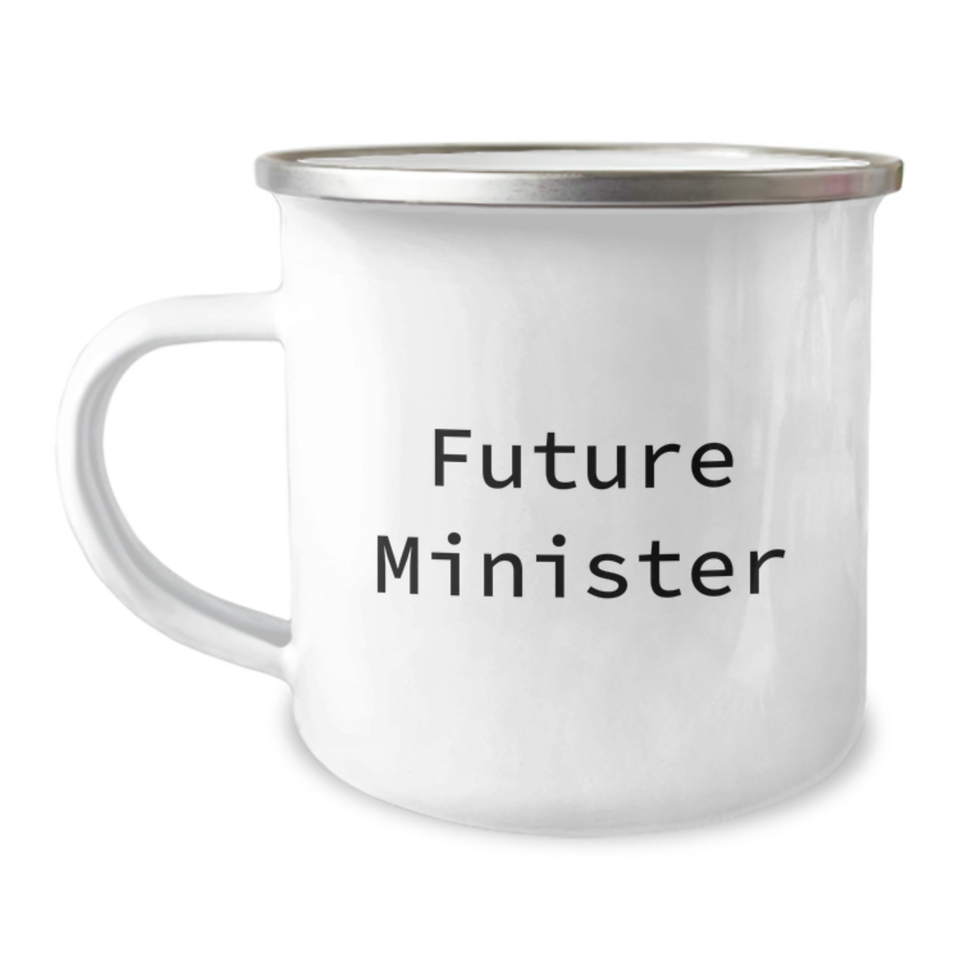 Funny Future Minister Gifts for Men Camping Mug - 'Future Minister' Quote, 12 oz Stainless Steel with Enamel Finish, Unique Graduation Gifts from Friends, Family, Coworkers - Image 1