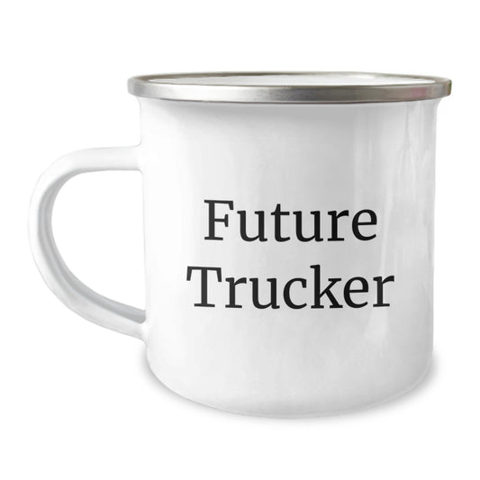 Funny Trucker Gifts for Men from Friends - Future Trucker Camping Mug for Christmas Unique Gifts - Image 1