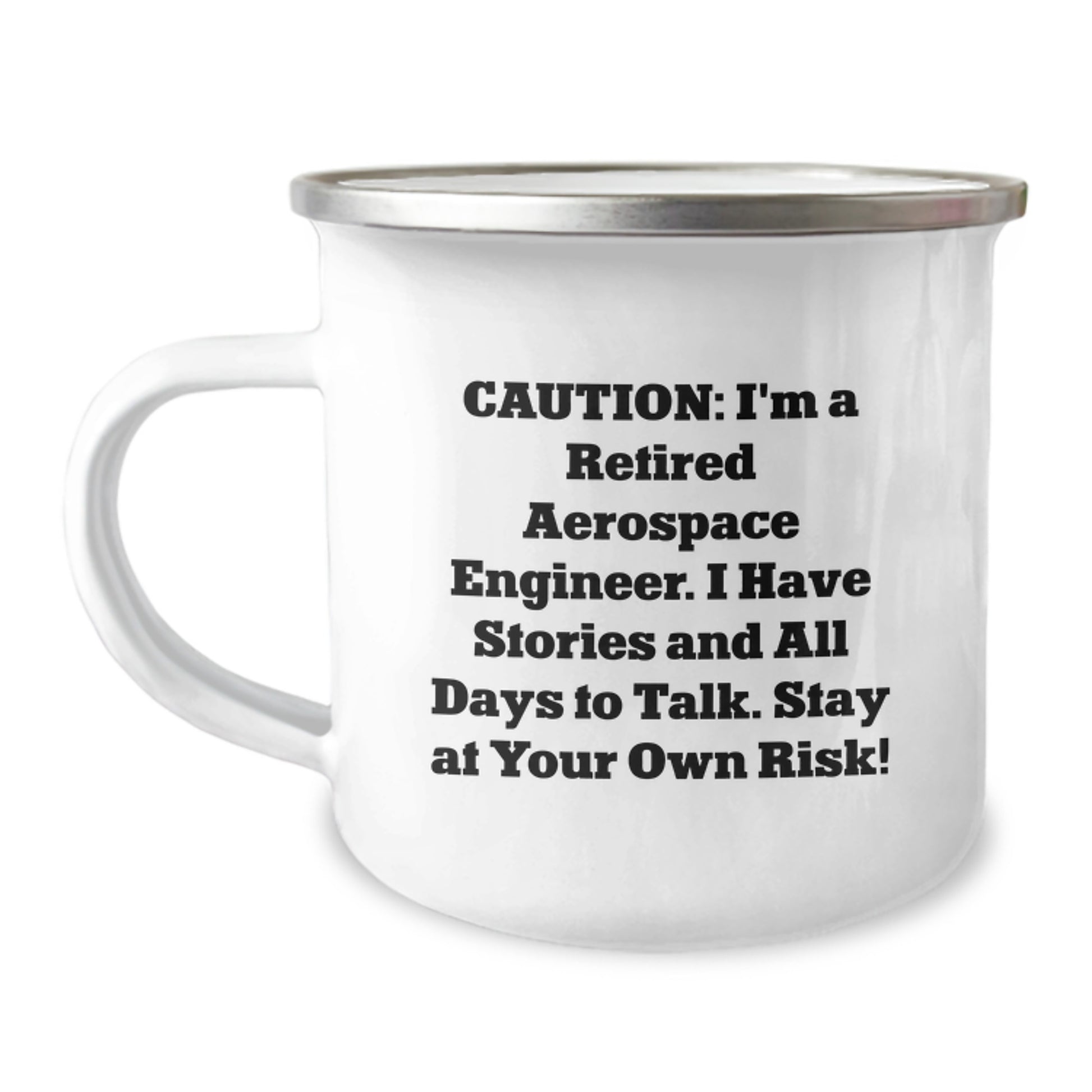 Aerospace Engineer Christmas Camping Mug Funny Gift for Men Friends Family, Gifts from Men to Aerospace Engineer, Stay At Your Own Risk! - Image 1