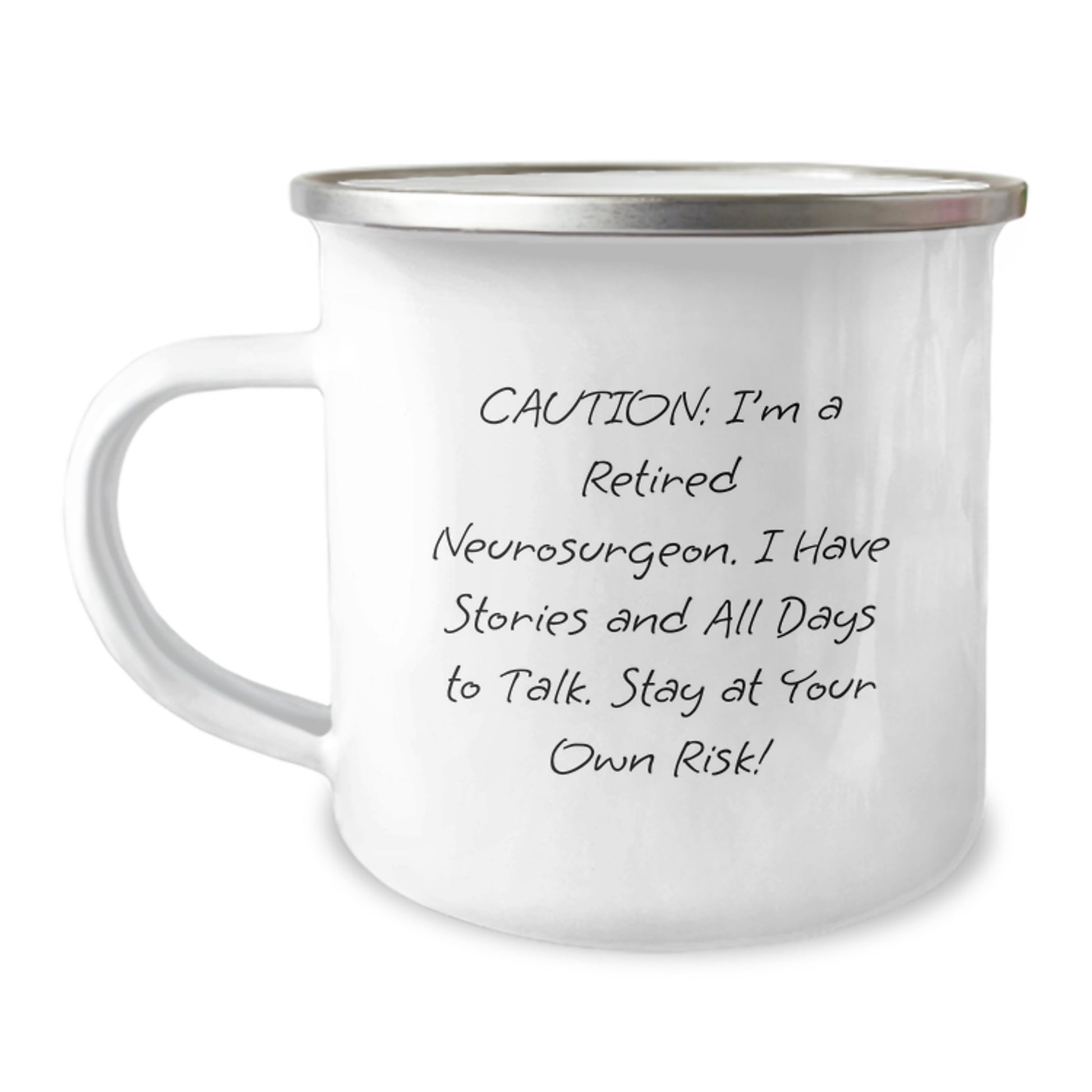 Funny Gifts from Neurosurgeons to Friends, Men, and Coworkers - 'I'm A Retired Neurosurgeon' Camping Mug for Christmas Unique Gifts - Image 1