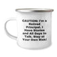 Funny Principal Gift Ideas: 'Caution: I'm A Retired Principal... Gifts from Men for Graduation Unique Principal Camping Mug' - Image 1
