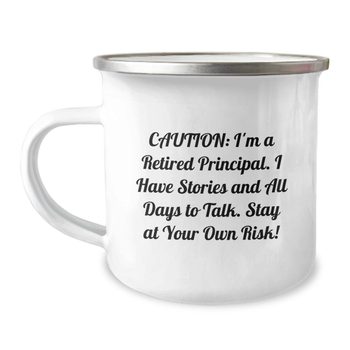 Funny Retirement Principal Gifts for Men from Family, 'Caution: I'm A Retired Principal...' - Image 1