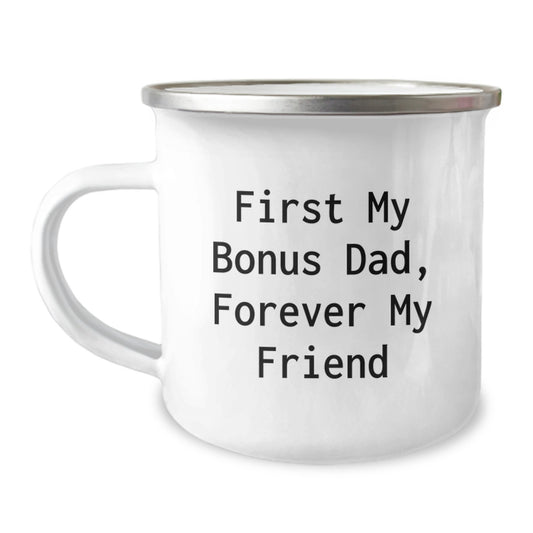 Funny Camping Mugs for Bonus Dad, Gifts from Family, Friends - Christmas Unique Gifts for Men, Bonus Dad Enthusiasts, and Dad Friends - Image 1