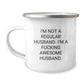 Funny Husband Gifts, Camping Mug for Men, Unique Christmas Unique Gifts from Wife to Husband, 'I'm Not A Regular Husband. I'm A F--king Awesome Husband.' - Image 1
