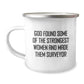 Funny Surveyor Gifts for Men Women Friends Family - Camping Mug, God Found Some of the Strongest Women and Made Them Surveyor, Christmas Unique - Image 1