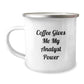 Funny Analyst Gifts from Men, Camping Mug for Friends - Coffee Gives Me My Analyst Power, Unique Christmas Unique Gifts for Coworkers, Family, Women - Image 1