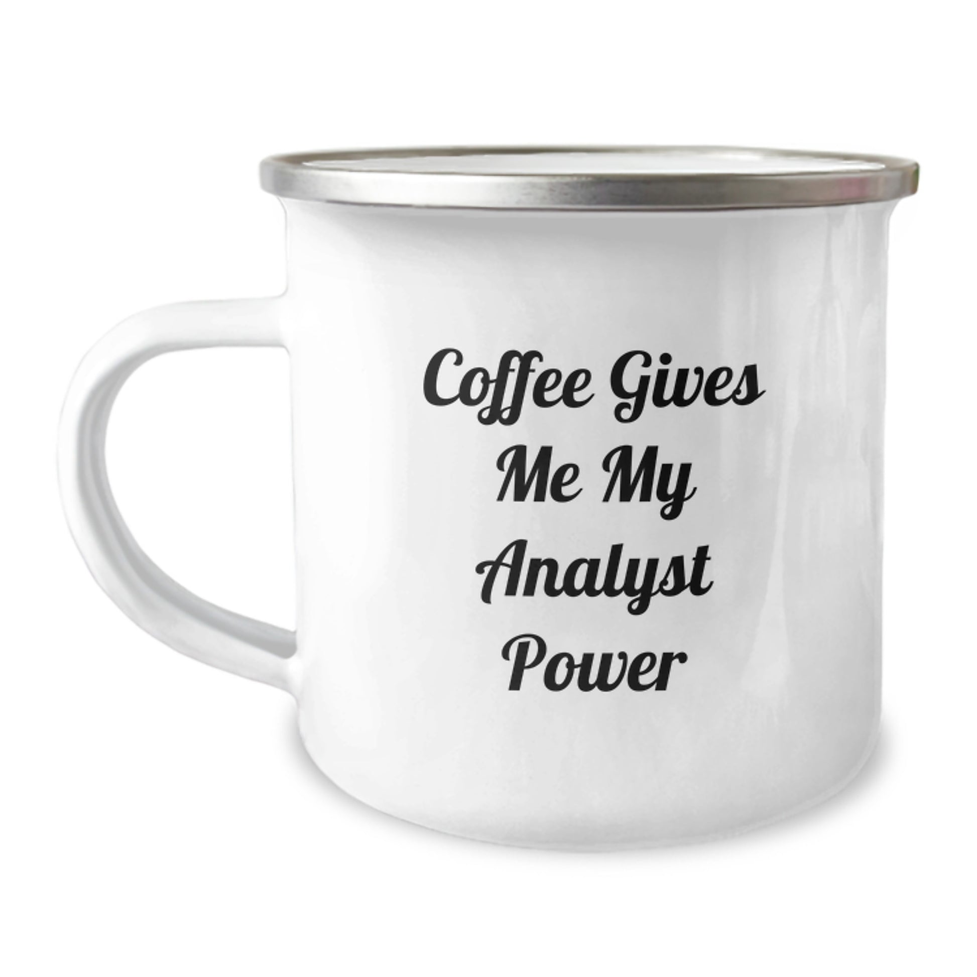 Funny Analyst Gifts from Men, Camping Mug for Friends - Coffee Gives Me My Analyst Power, Unique Christmas Unique Gifts for Coworkers, Family, Women - Image 1