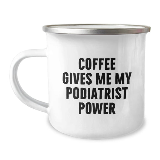 Funny Podiatrist Gifts from Friends for Men Unique Christmas Mugs Coffee Gives Me My Podiatrist Power - Image 1