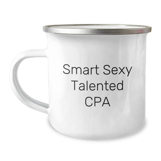Smart Sexy Talented CPA Graduation Gifts for Men from Family, Funny Camping Mug for CPA Enthusiasts, CPA Gifts for Graduates - Image 1