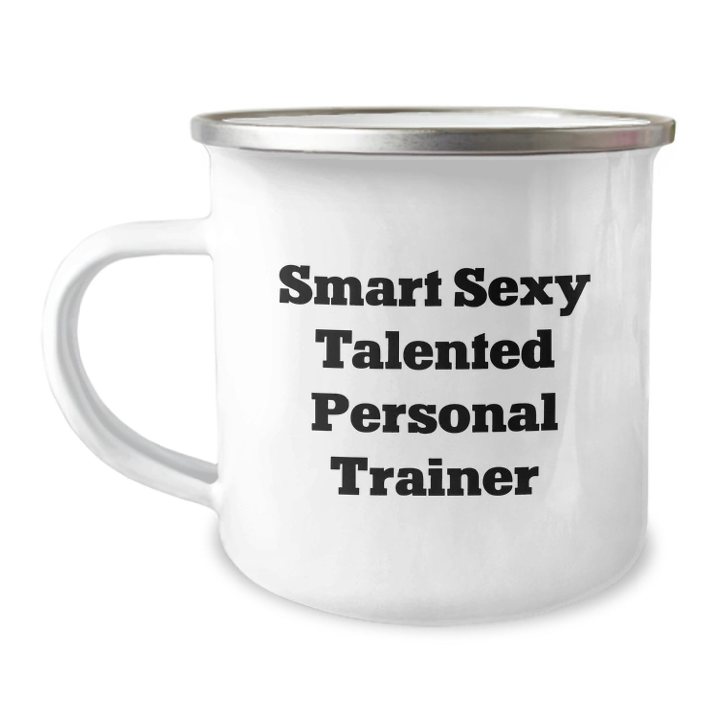 Funny Personal Trainer Gifts for Men, Unique Camping Mug with Smart Sexy Talented Quote - Gifts from Family - Image 1