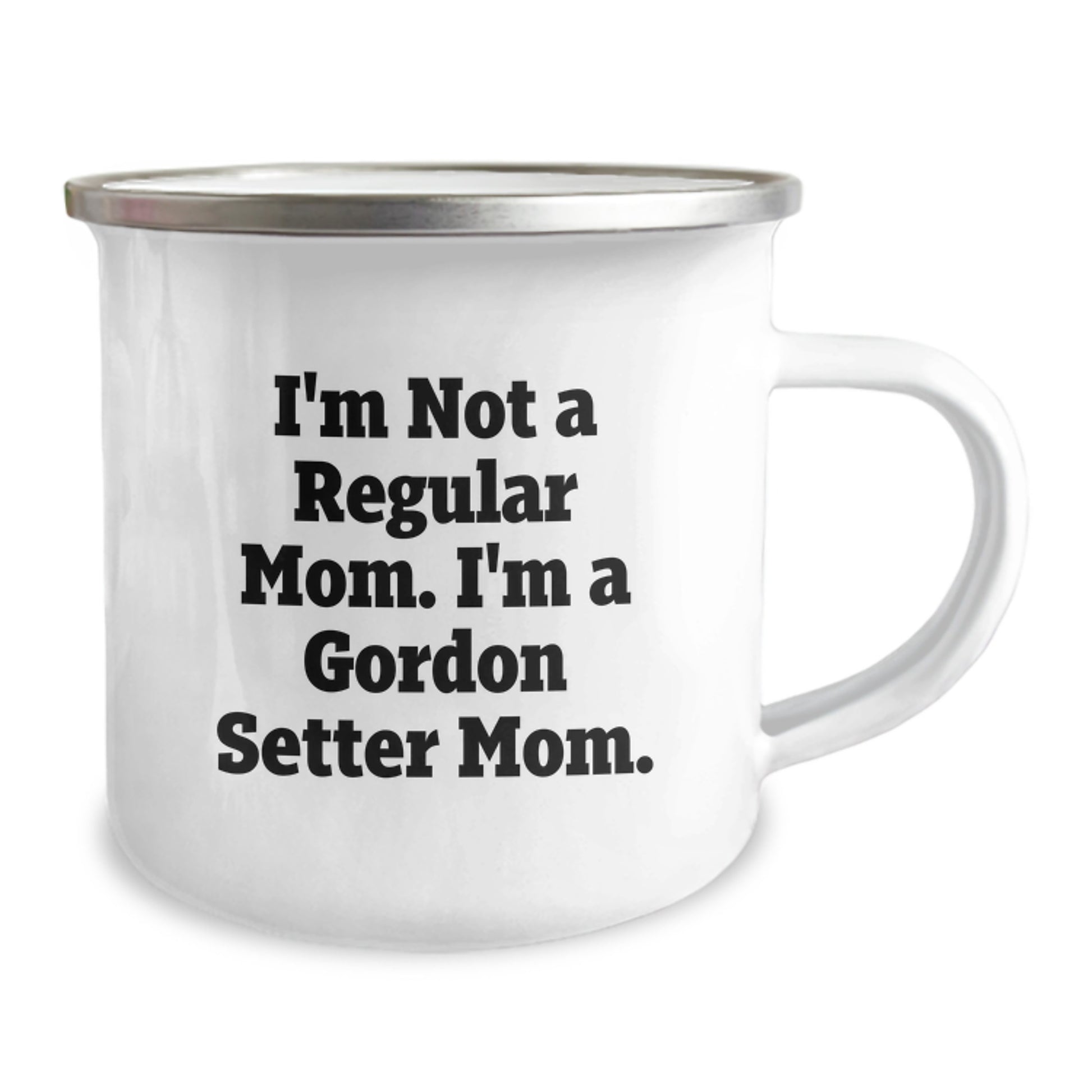 Funny Gordon Setter Dog Mom Gifts from Family for Graduation with Camping Mug, 'I'm Not A Regular Mom. I'm A Gordon Setter Mom.' - Image 2