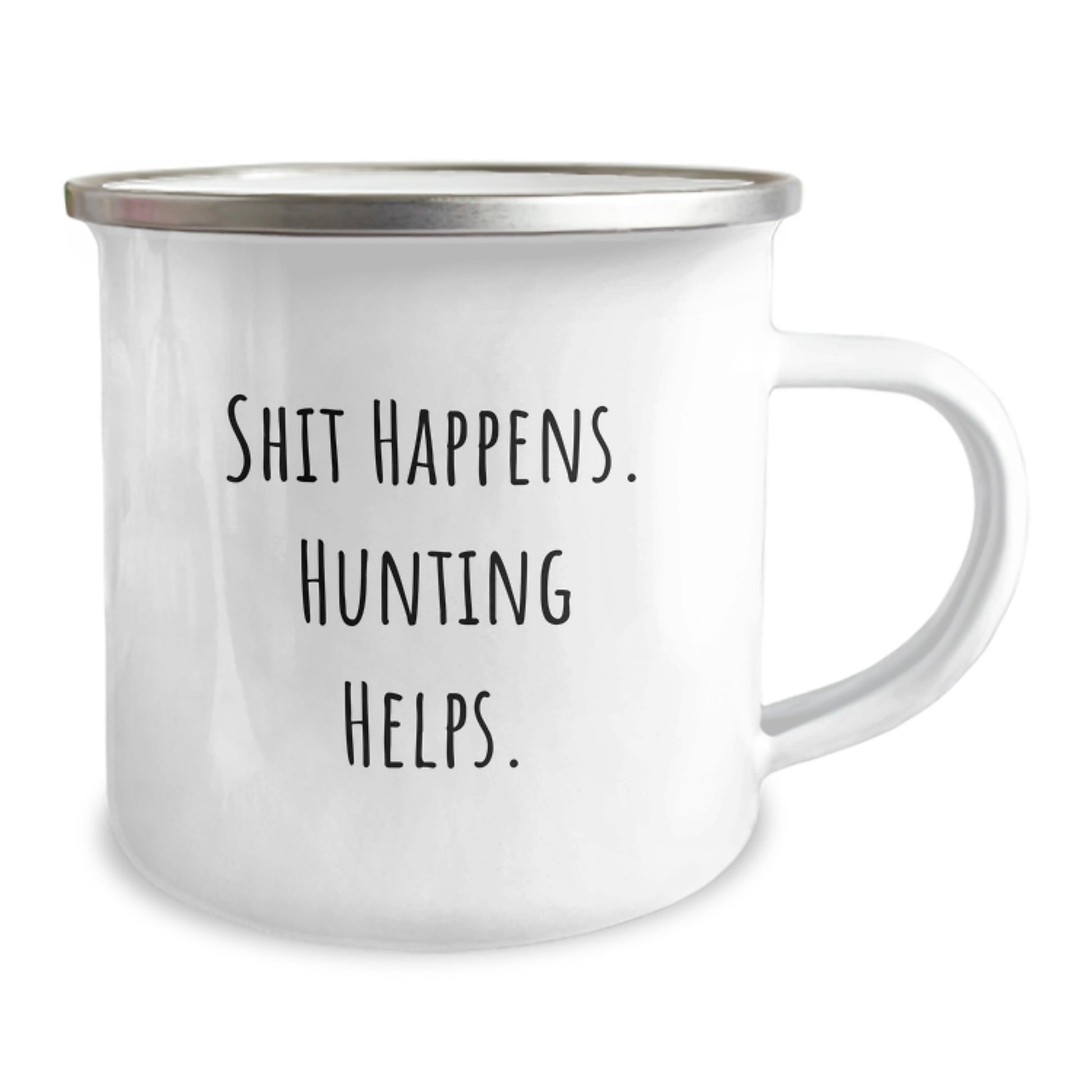 Funny Hunting Gifts for Men - Shit Happens. Hunting Helps. Christmas Unique Mugs for Camping Lovers from Friends and Family - Image 2