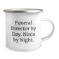 Funeral Director Gifts from Friends, Unique Birthday Unique Gifts for Funeral Director By Day, Ninja By Night, Camping Mug - Image 2