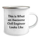 Civil Engineer Gifts from Friends, Unique Camping Mug for Men, This Is What An Awesome Civil Engineer Looks Like, Funny Graduation Gifts for Him - Image 2