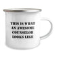 Counselor Gifts from Friends - Inspirational Camping Mug for Counselor's Graduation - This Is What An Awesome Counselor Looks Like - Image 2
