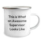 Funny Supervisor Quotes Camping Mug Gifts for Supervisor, Christmas Unique Gifts from Men, Women, Friends, Coworkers, Family, Boss, or Colleagues - 'This Is What An Awesome Supervisor Looks Like' - Image 2