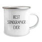 Funny Sonographer Gifts from Friends, 'Best Sonographer Ever' Quote on Camping Mug for Graduation Unique Gifts - Image 2